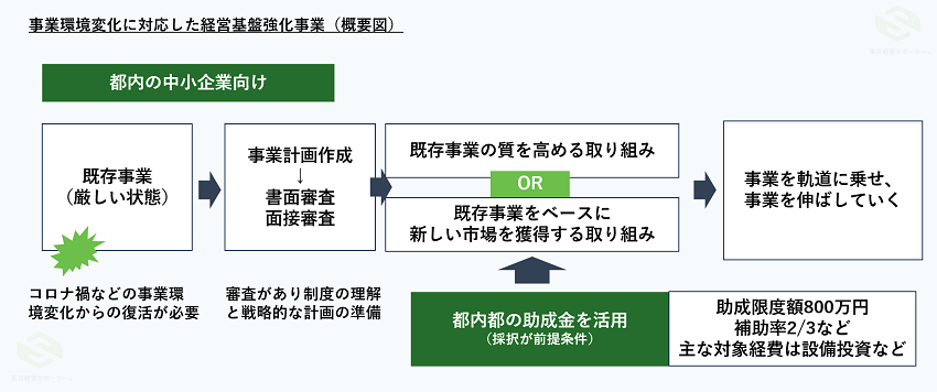 事業環境変化に対応した経営基盤強化事業(概念図)