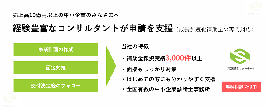 中小企業成長加速化補助金の申請支援